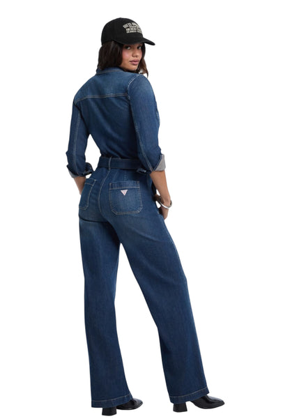 Pantaloni Salopette Donna Guess In Denim Gj Coverall W5BD97D0026