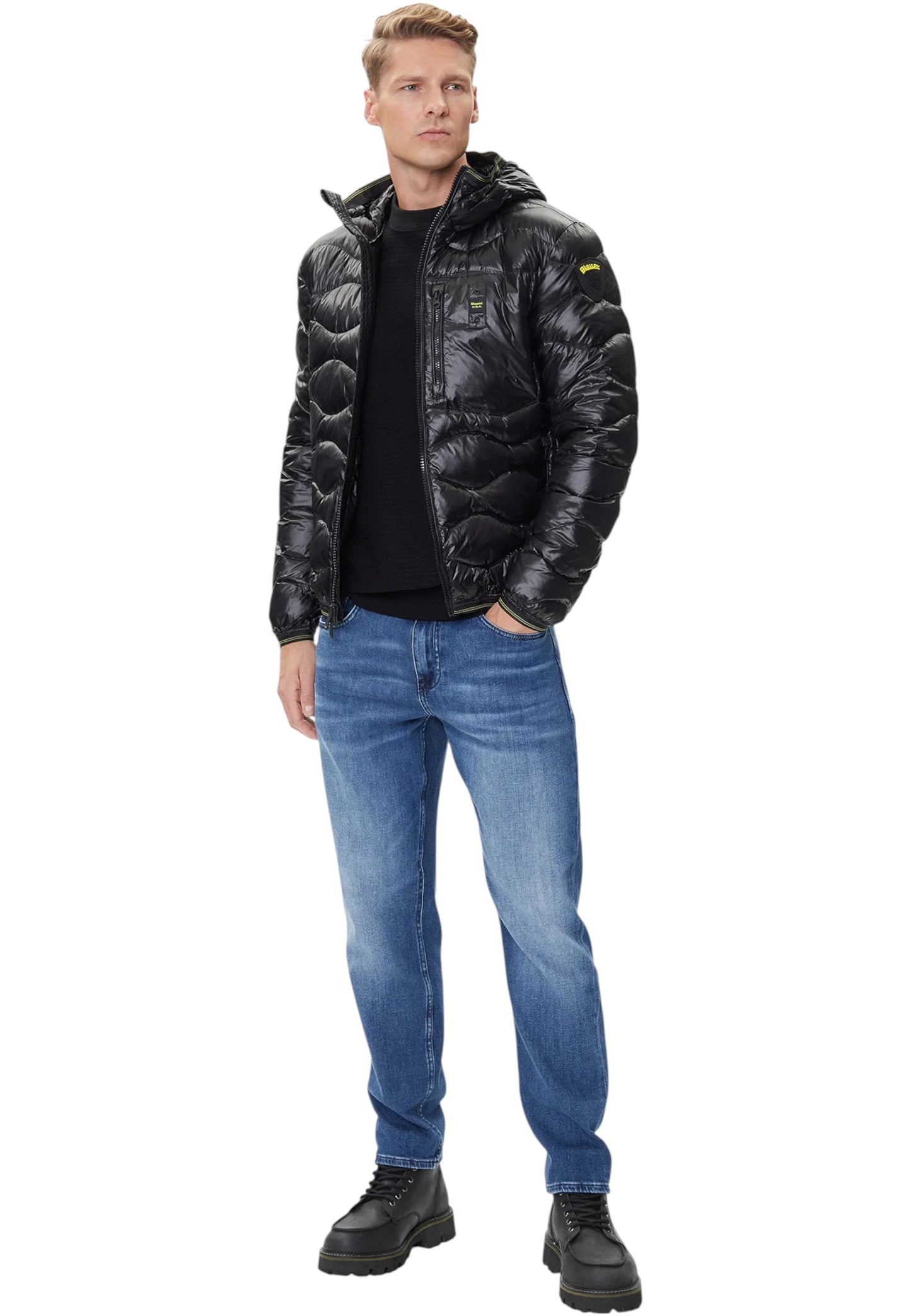 Piumino Corto Uomo Blauer  Wave 25WBLUC03074