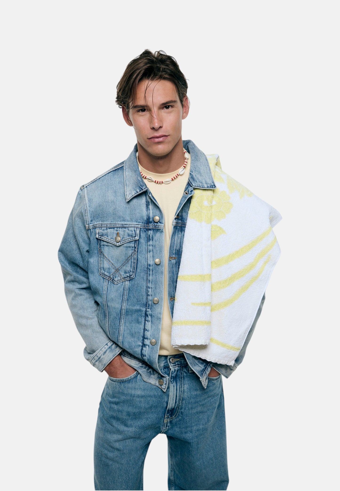 Giacca Leggera Uomo Roy Roger's In Denim Regular trucker RE-SEARCH Bodega RSC008D7403183