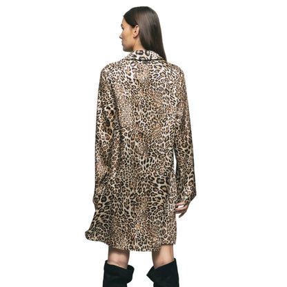Vestito Corto Donna Gaelle Maculato Chemisier Corto In Twill Con Flag Logo GBDP16570