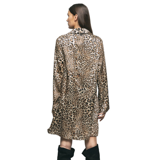 Vestito Corto Donna Gaelle Maculato Chemisier Corto In Twill Con Flag Logo GBDP16570