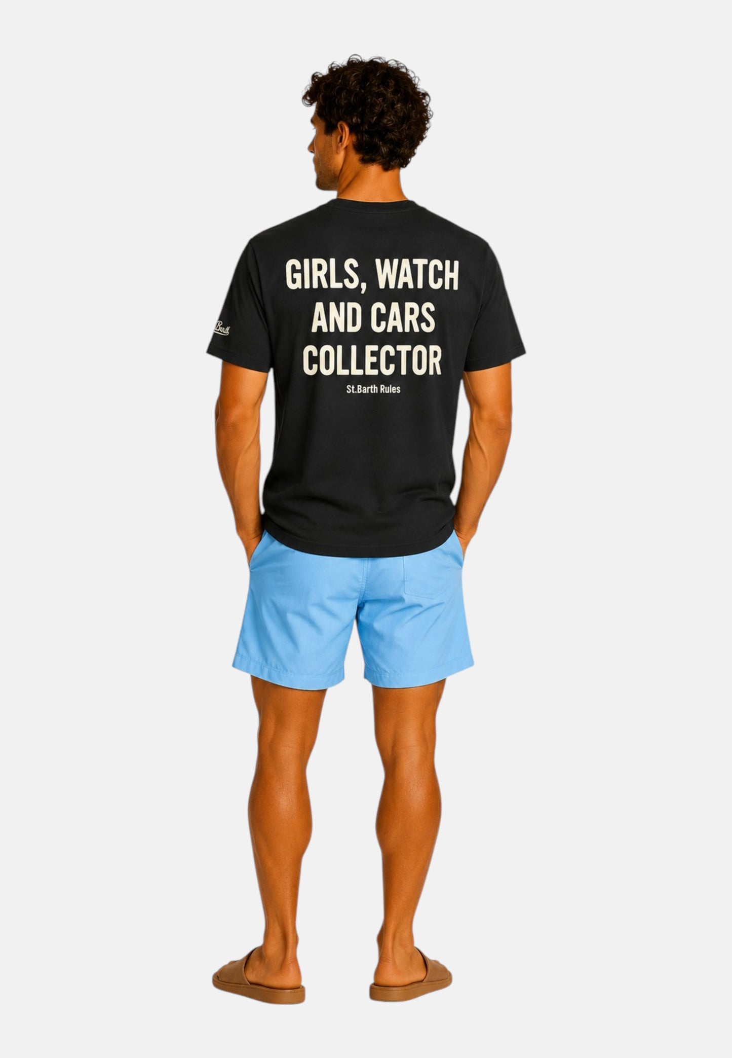 T-Shirt Manica Corta Uomo Mc2 Saint Barth Stampa/Ricamo Fronte E Retro Collector Portland PRL0002