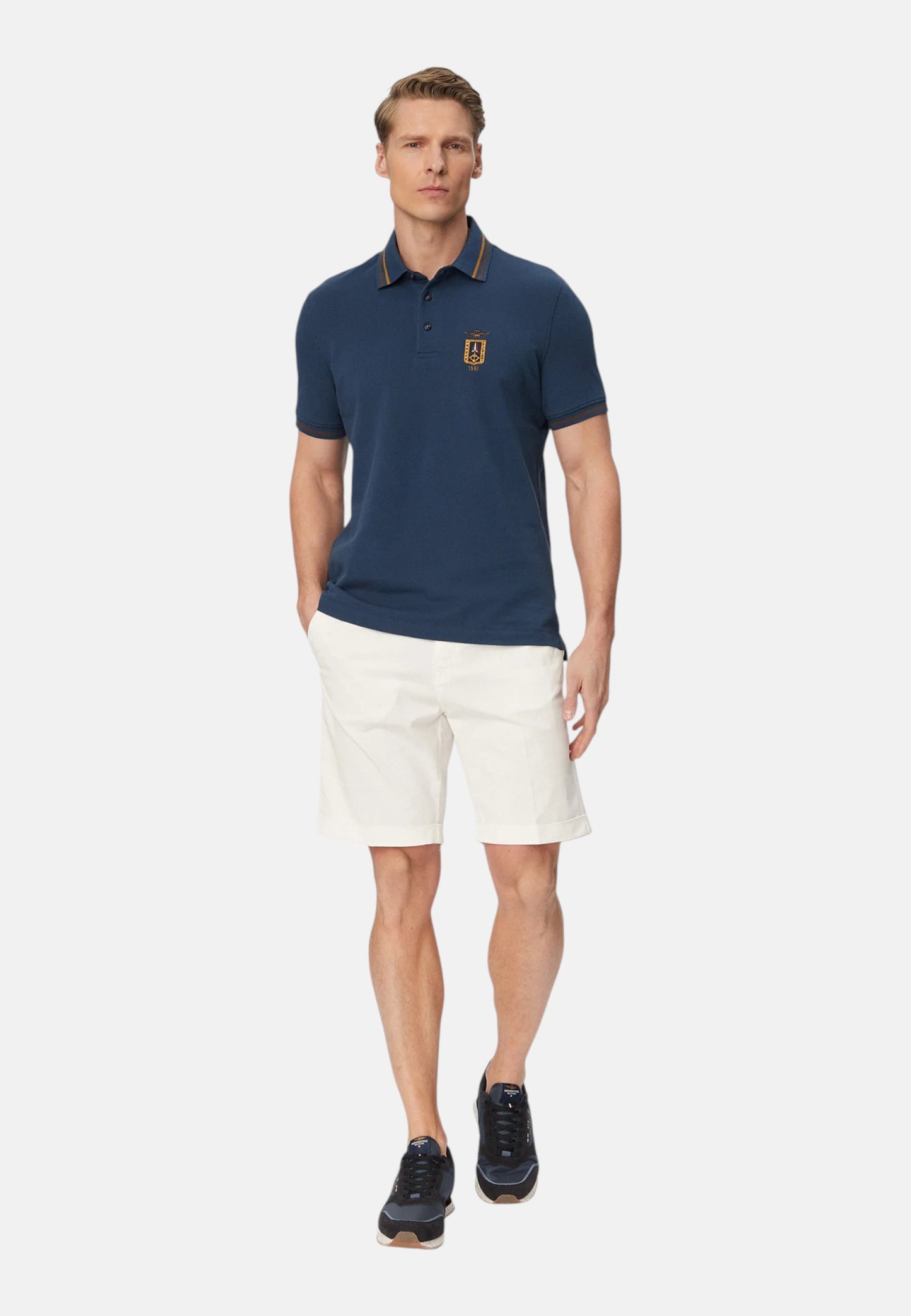 Polo Manica Corta Uomo Aeronautica Militare Slim Fit Frecce Tricolori 261PO1914UP00403