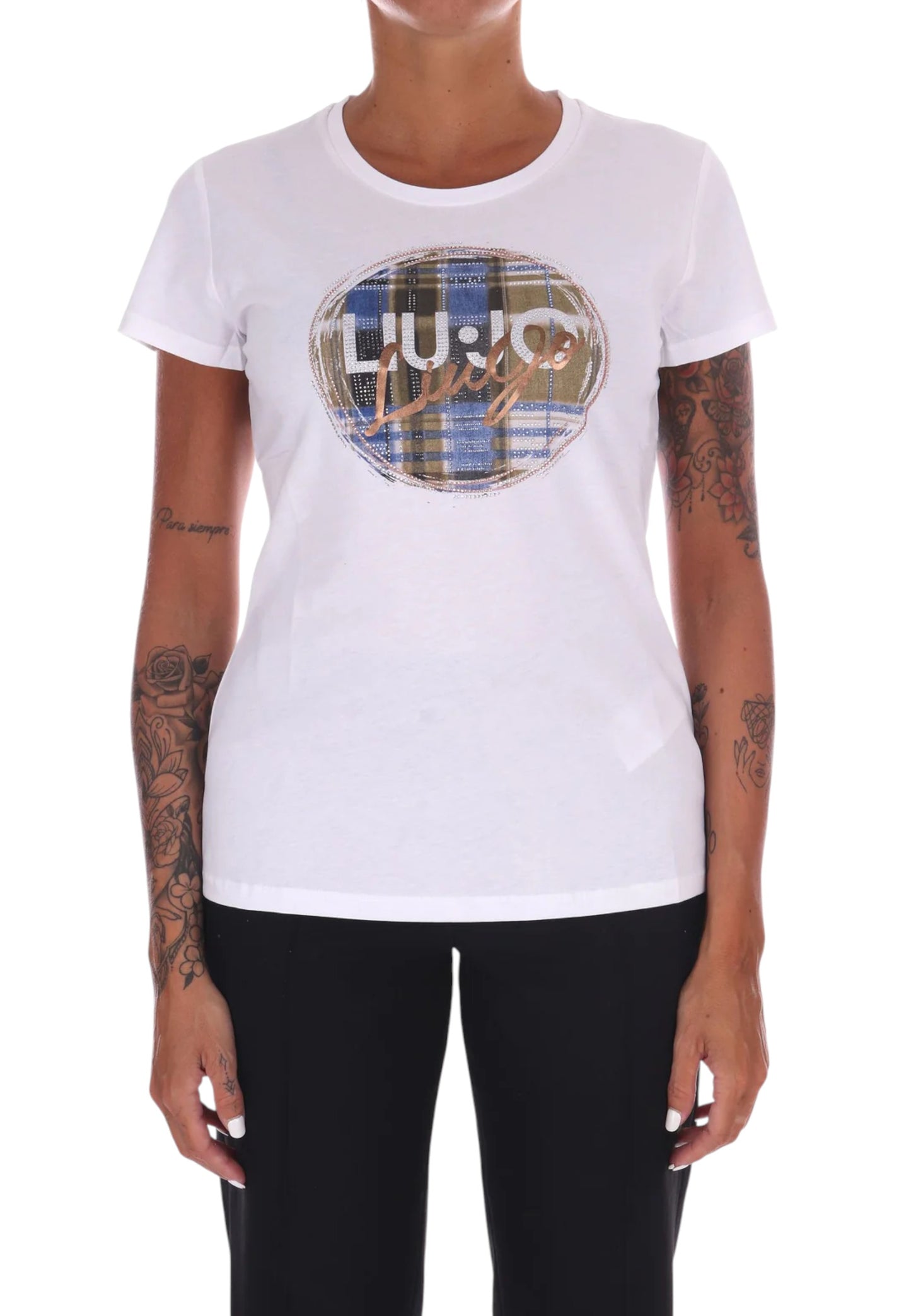 T-Shirt Manica Corta Donna Liu Jo  Lj Brushed Check MF5456JS923