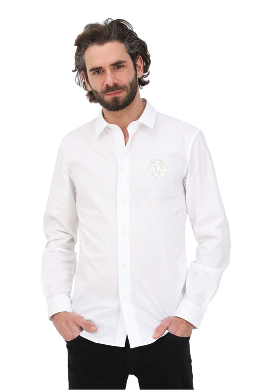Camicia Manica lunga Uomo Versace Jeans Couture  Stampa Patch V-Emb Gold 74GALYS2CN001