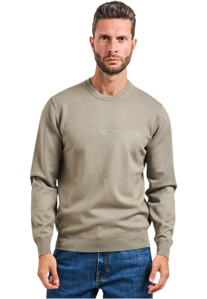 Maglione A Girocollo Uomo Guess  Hervey Logo Tonal M5YR08Z3FC2