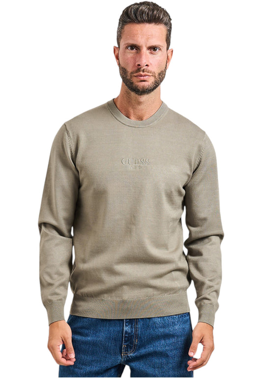 Maglione A Girocollo Uomo Guess  Hervey Logo Tonal M5YR08Z3FC2