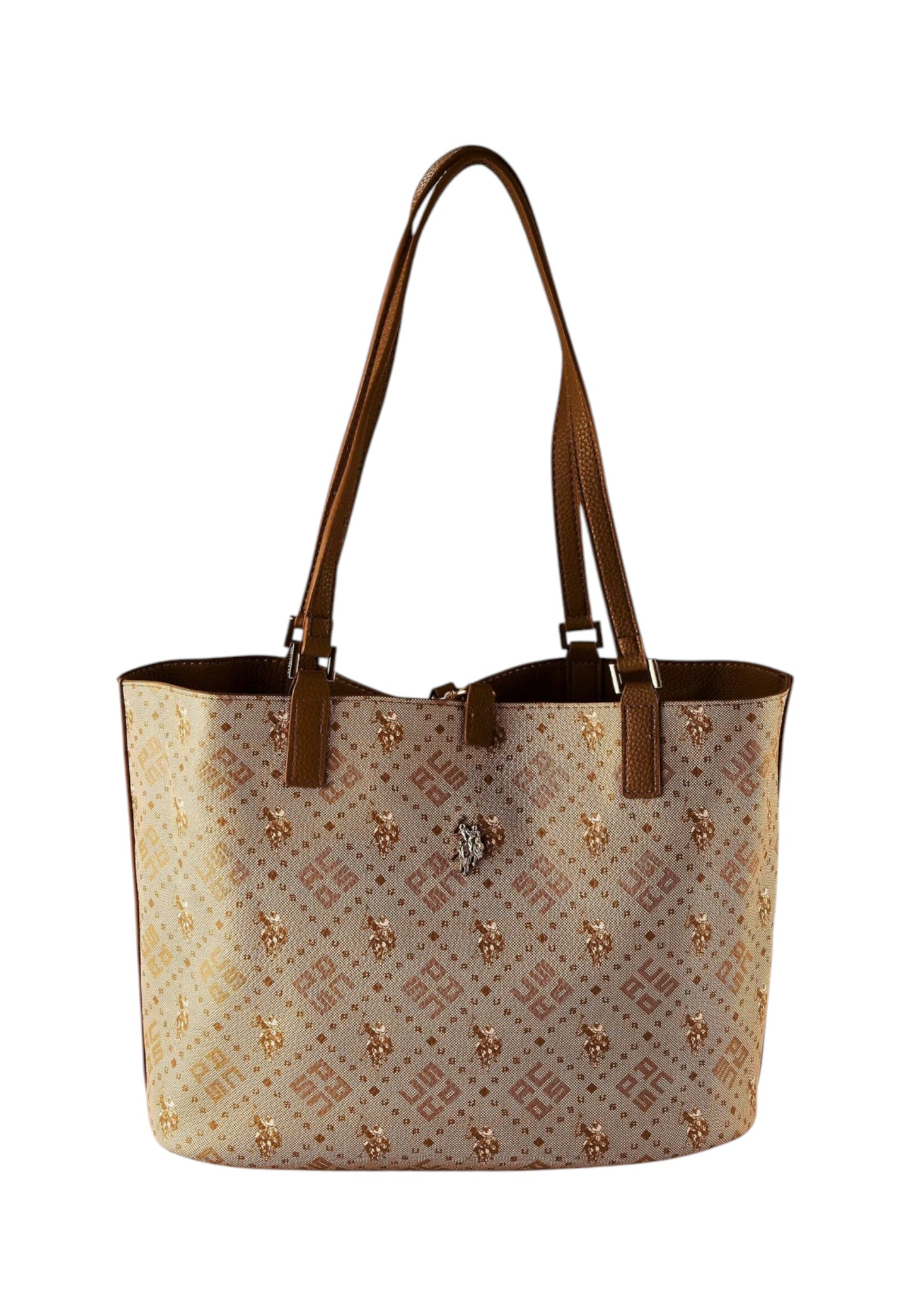 Borsa A Spalla Donna U.S. Polo Assn. Medium Shopping Bag Con Pochette Estraibile Malibu BEUM08707WVP