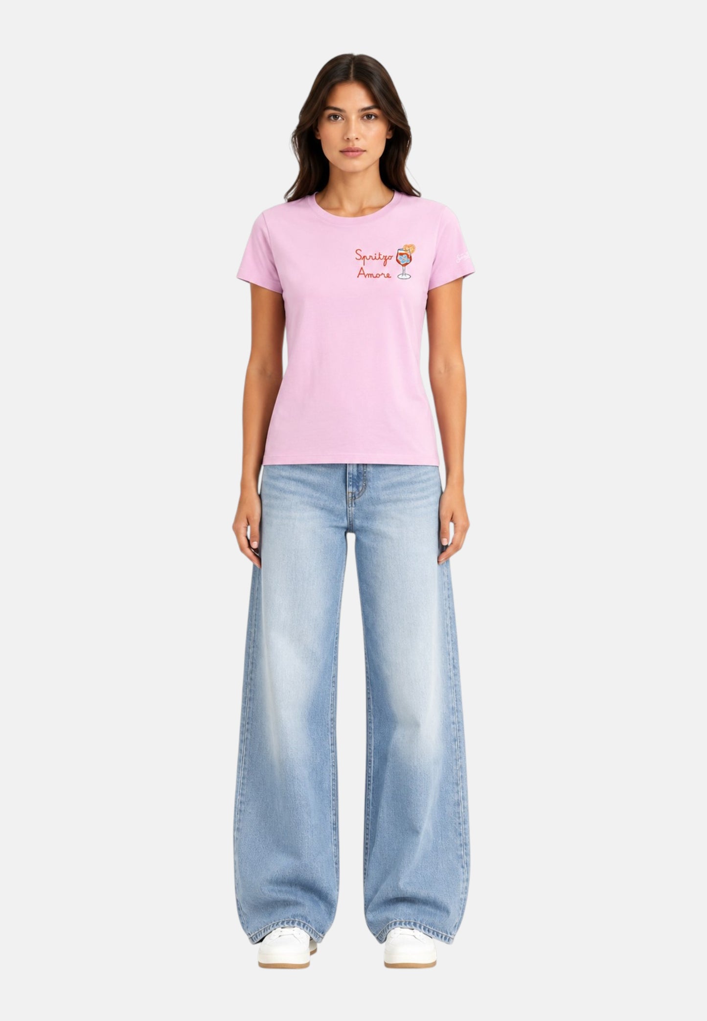 T-Shirt Manica Corta Donna Mc2 Saint Barth Spritzo Amore Emb Emilie EMI0001