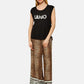 T-Shirt Manica Corta Donna Liu Jo Con Coulisse Stampa All Over Animalier Eco Line VA6047JS360