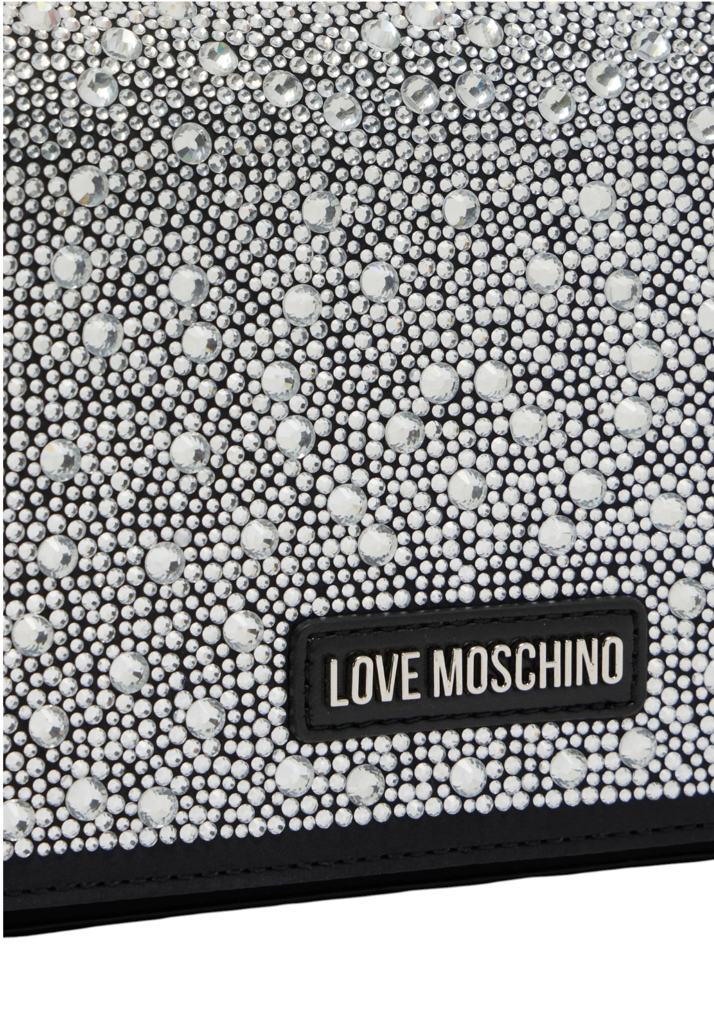 Borsa A Tracolla Donna Love Moschino Con Strass Termoapplicati Effetto Cristallo  JC4168PP1OLW1