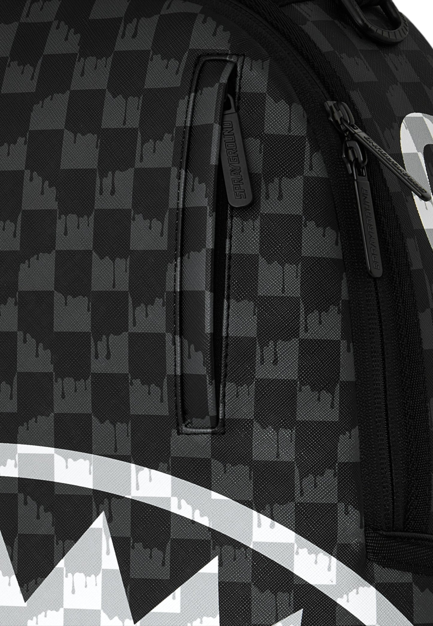 Zaino  Unisex Sprayground  Black And White Drip Check Shark 910B8553NSZ