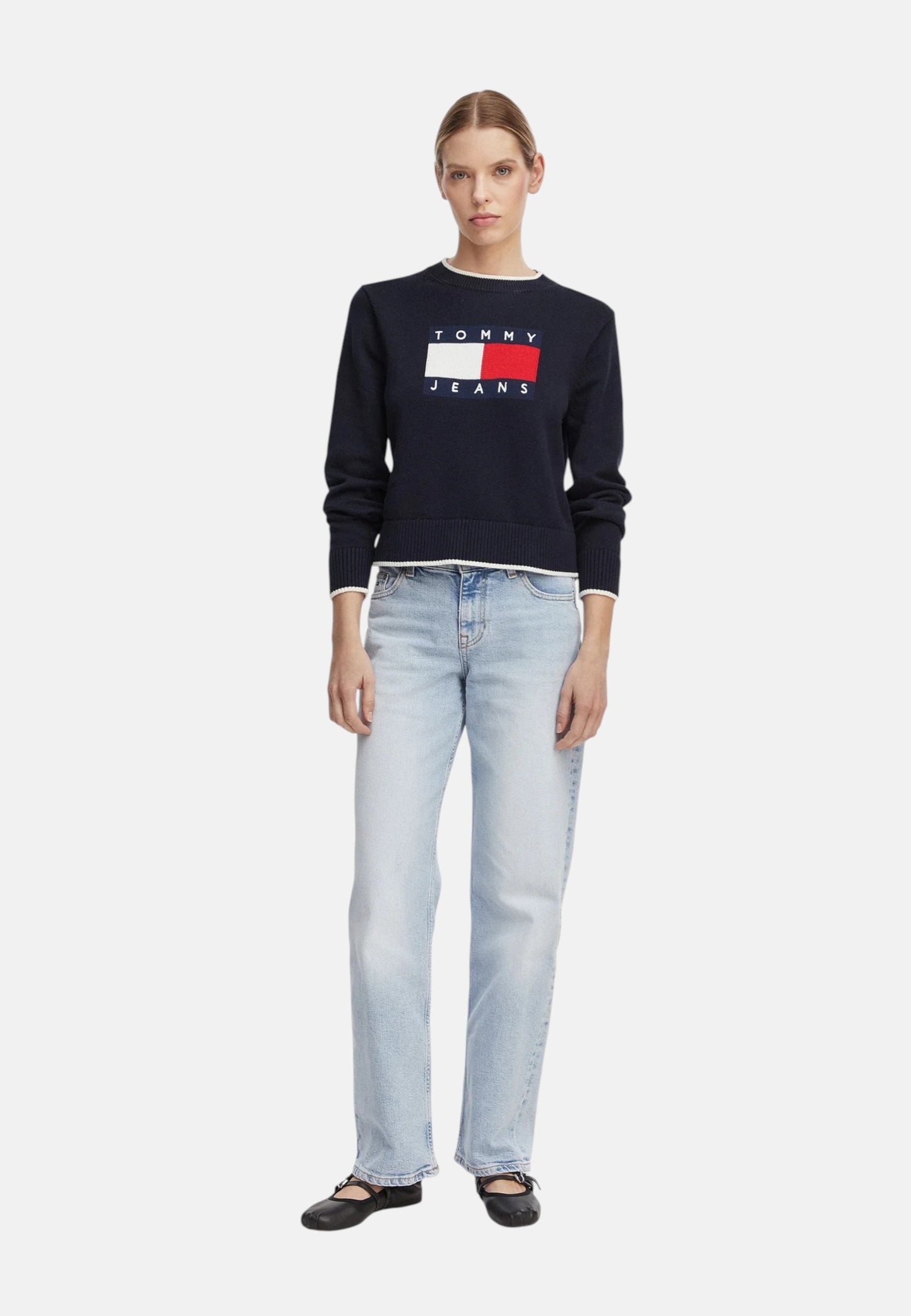 Maglione A Girocollo Donna Tommy Jeans  Tjw Tipping Flag Sw DW0DW22316