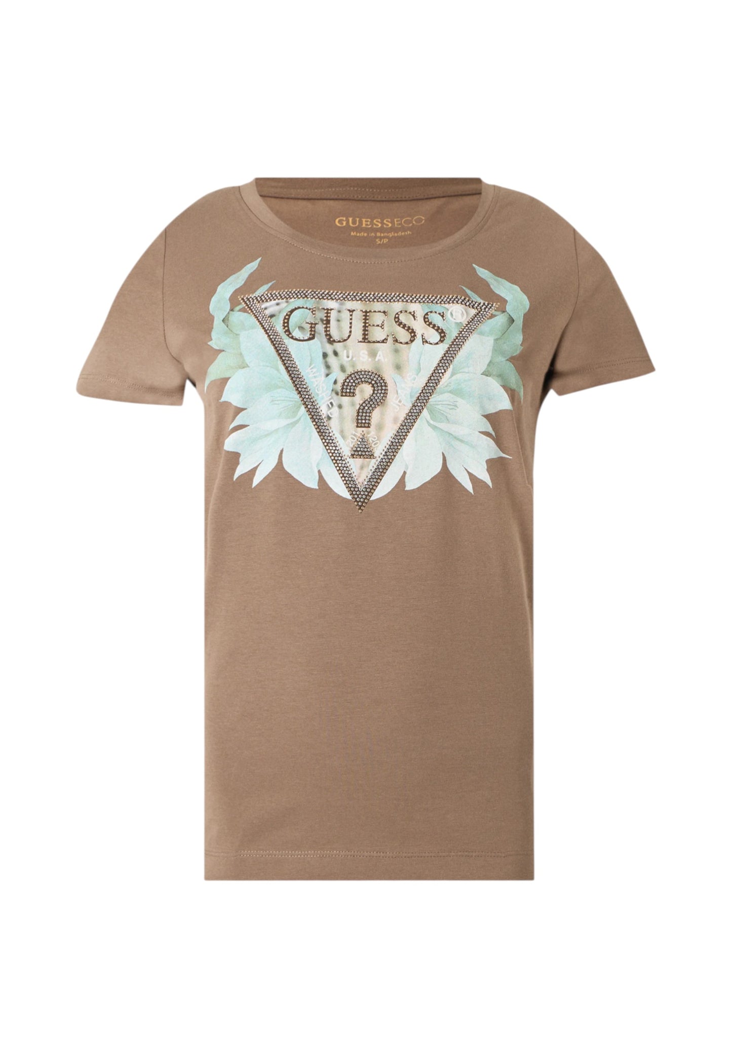 T-Shirt Manica Corta Donna Guess  Flower Triangle W6GI12K3027