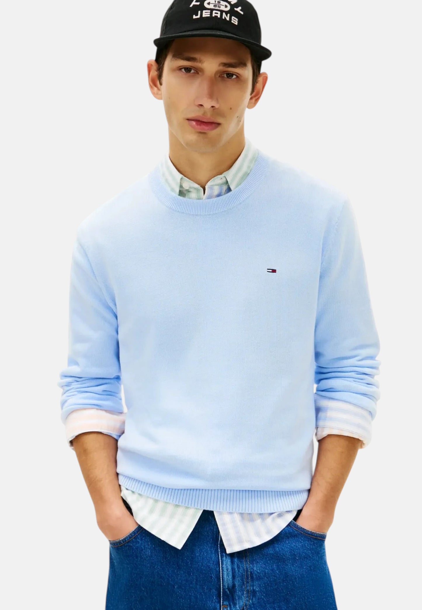 Maglione A Girocollo Uomo Tommy Jeans  Tjm Slim Ess Light DM0DM22853