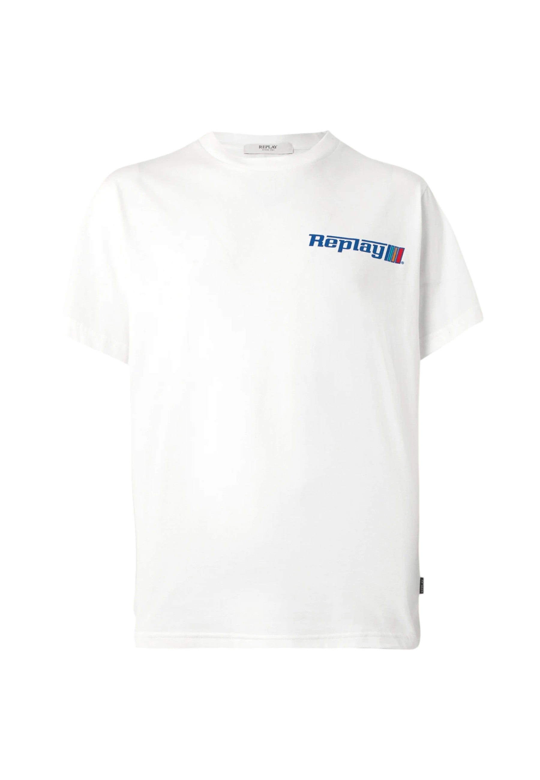 T-Shirt Manica Corta Uomo Replay In Jersey Con Grafica Logo  M3329 .000.2660