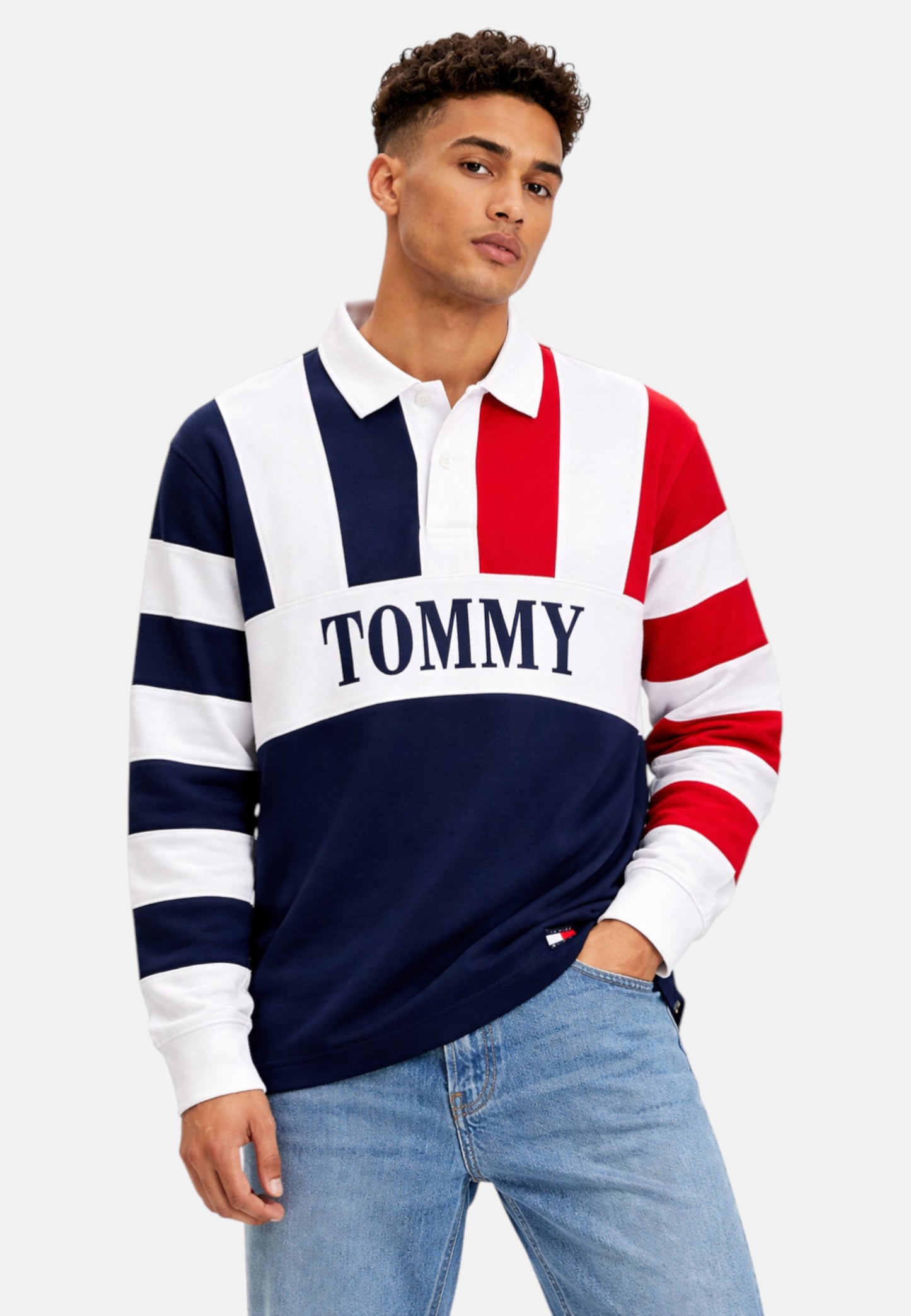 Polo Manica Corta Uomo Tommy Jeans  Tjm Rlx Archive Rug DM0DM23054