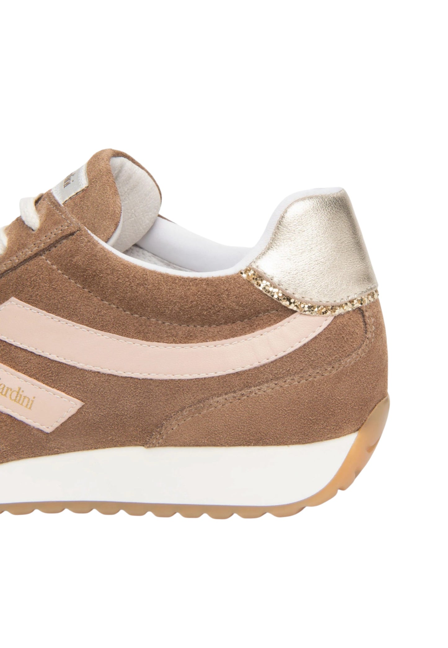 Sneakers Basse Donna Nero Giardini In Pelle Scamosciata Con Inserti Laterali Con Logo  E615160D