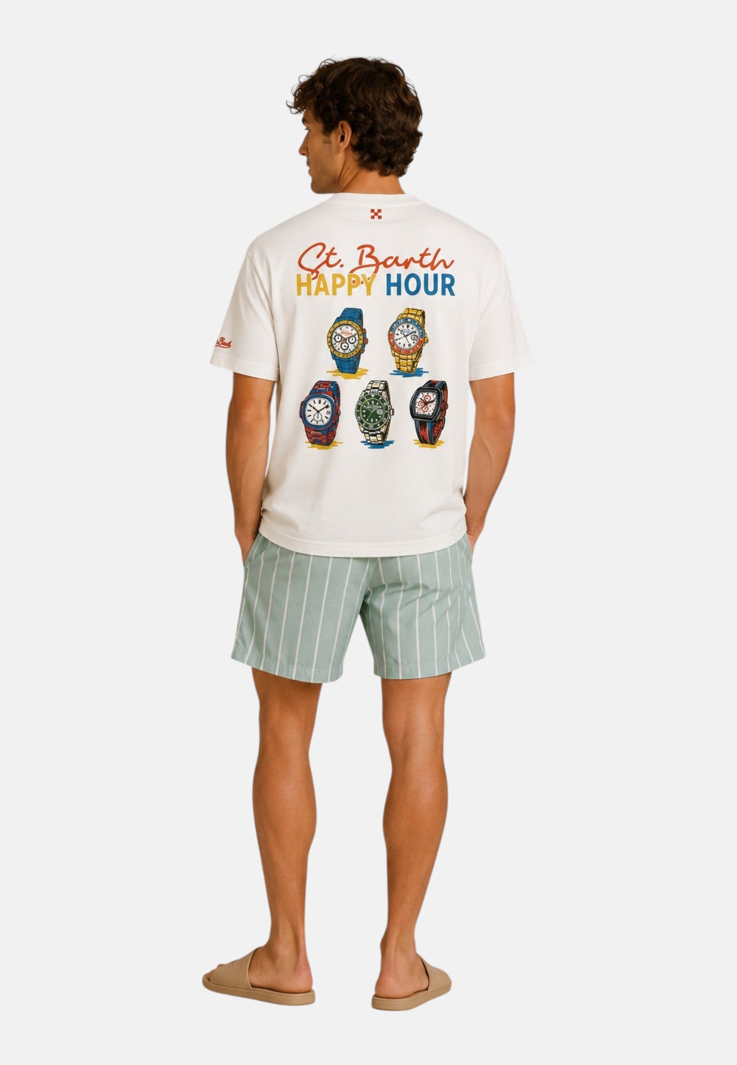 T-Shirt Manica Corta Uomo Mc2 Saint Barth Oversize Sb Happy Hour Delmar DLR0001