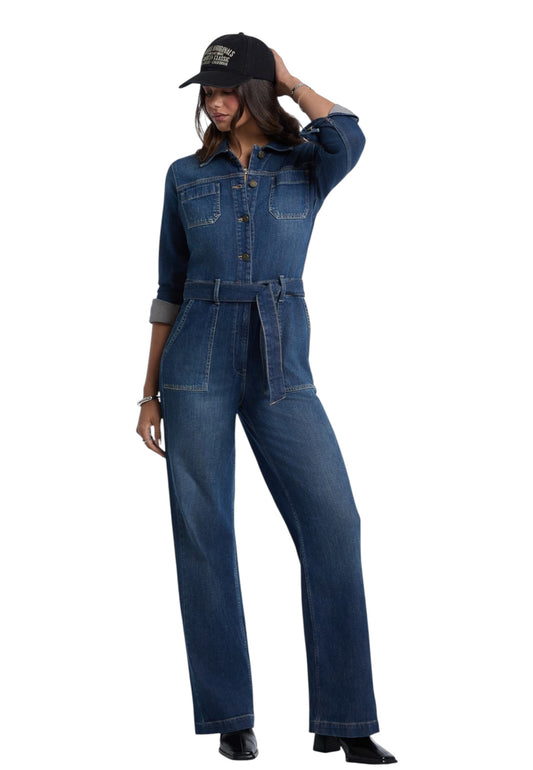Pantaloni Salopette Donna Guess In Denim Gj Coverall W5BD97D0026