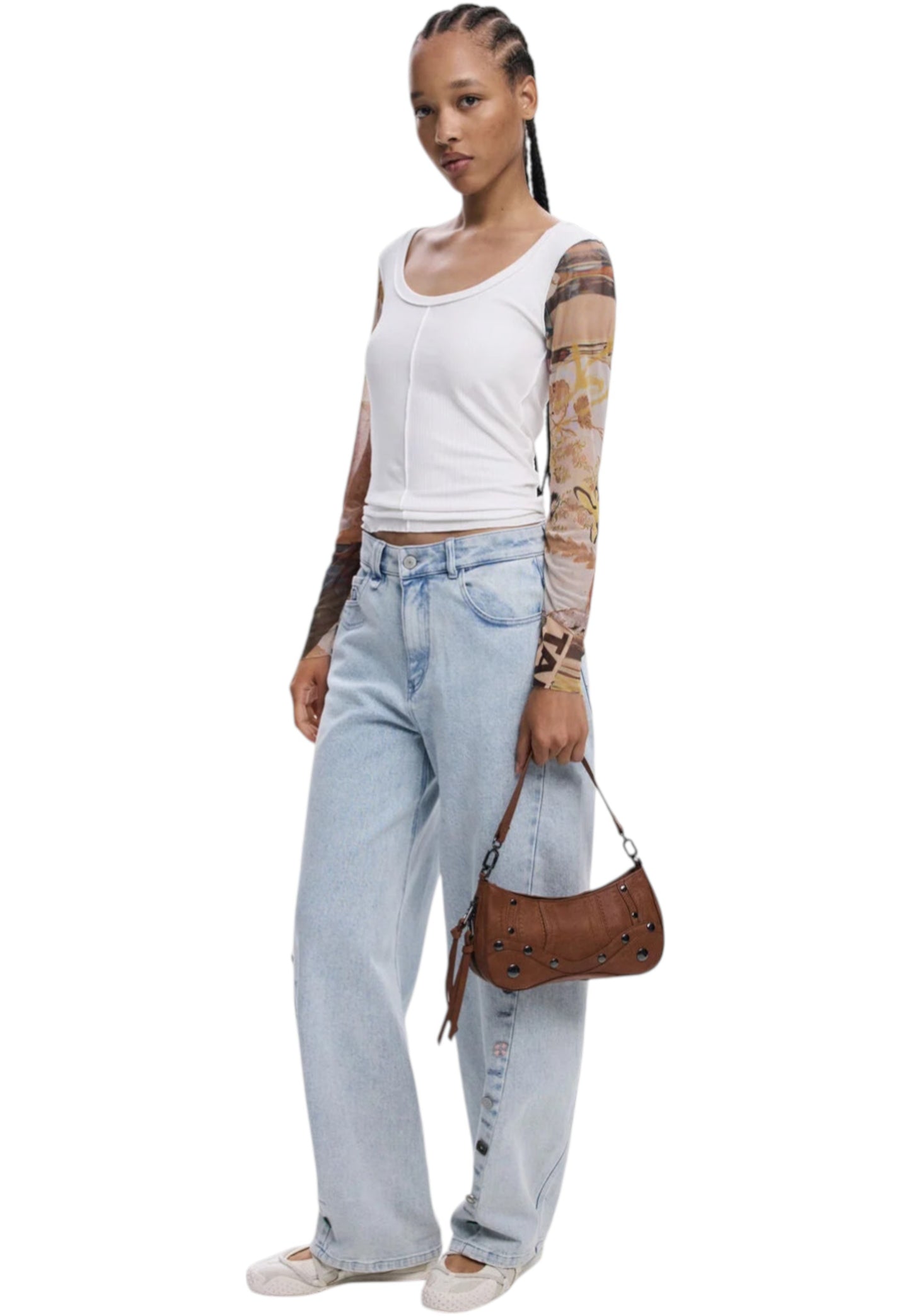 Borsa A Tracolla Donna Desigual  Embro Patch Alsacia Camel 25WAXPA7