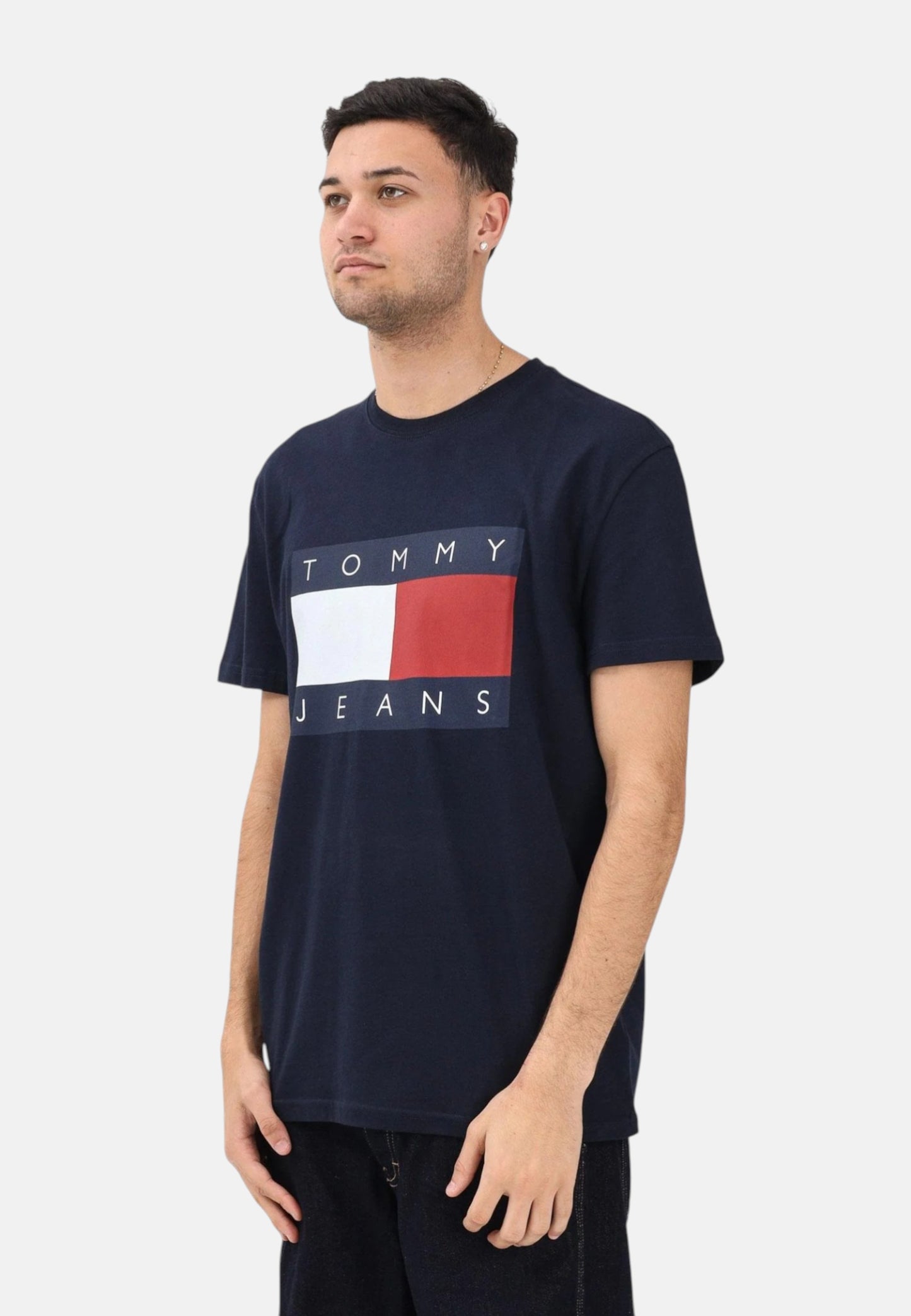 T-Shirt Manica Corta Uomo Tommy Jeans  Tjm Reg Big Flag S DM0DM22645