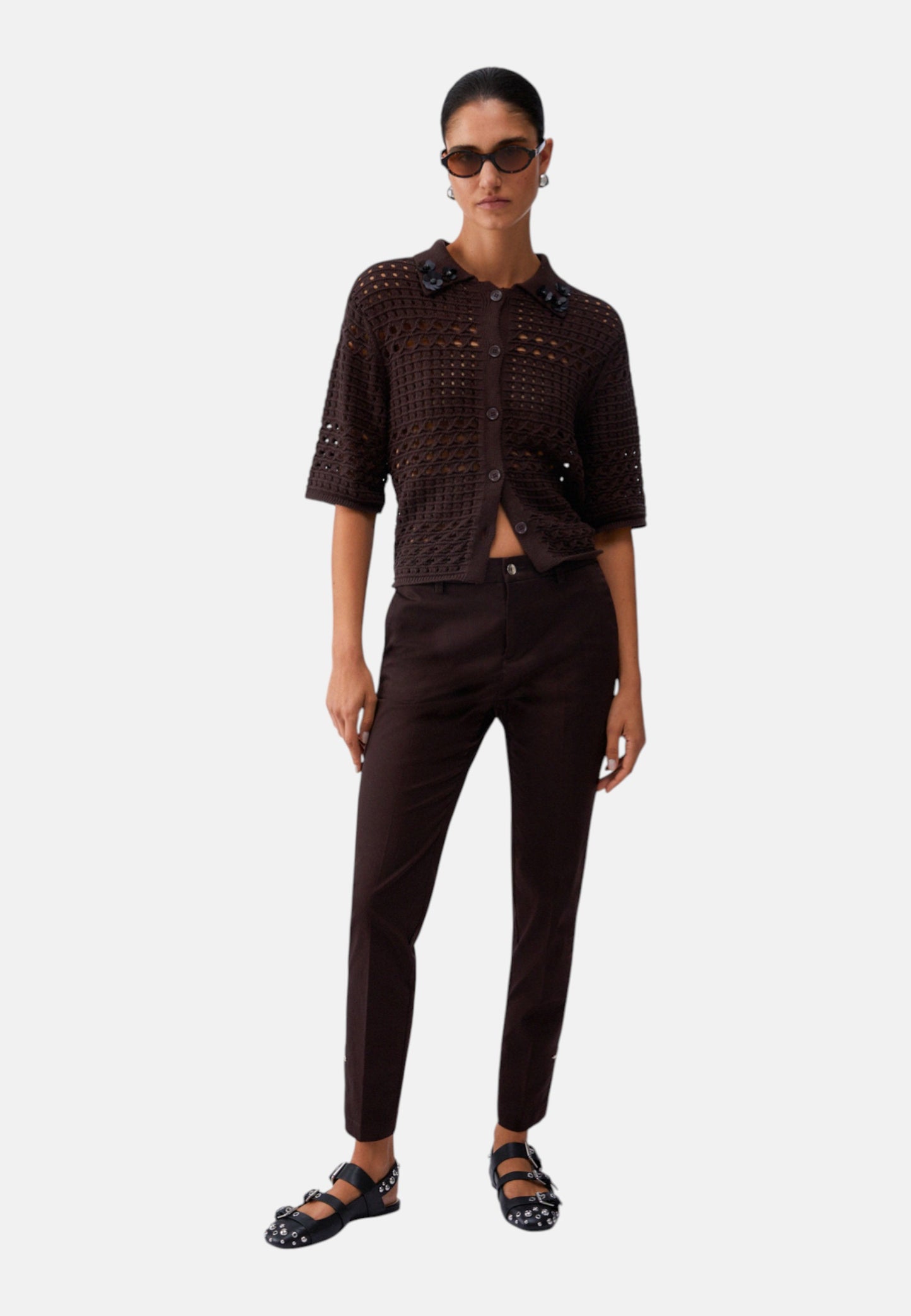 Pantaloni Flare Fit Donna Liu Jo Cropped Vita Alta  WA6475T373A