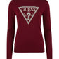 Maglia A Girocollo Donna Guess  Sasha Triangle Logo W6RR49Z2NQ2