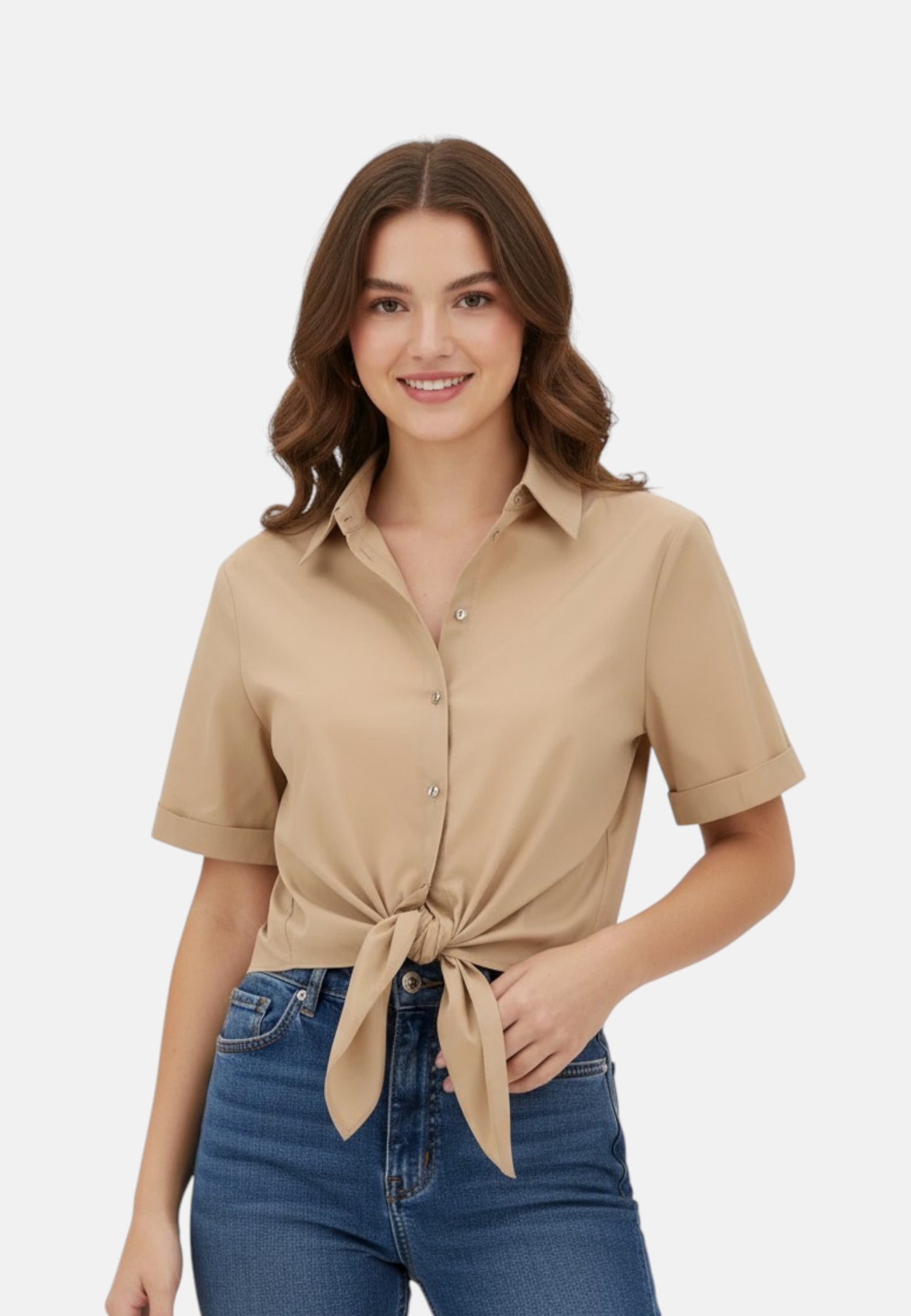 Camicia Manica Corta Donna Liu Jo Con Nodo  CA6281T297A