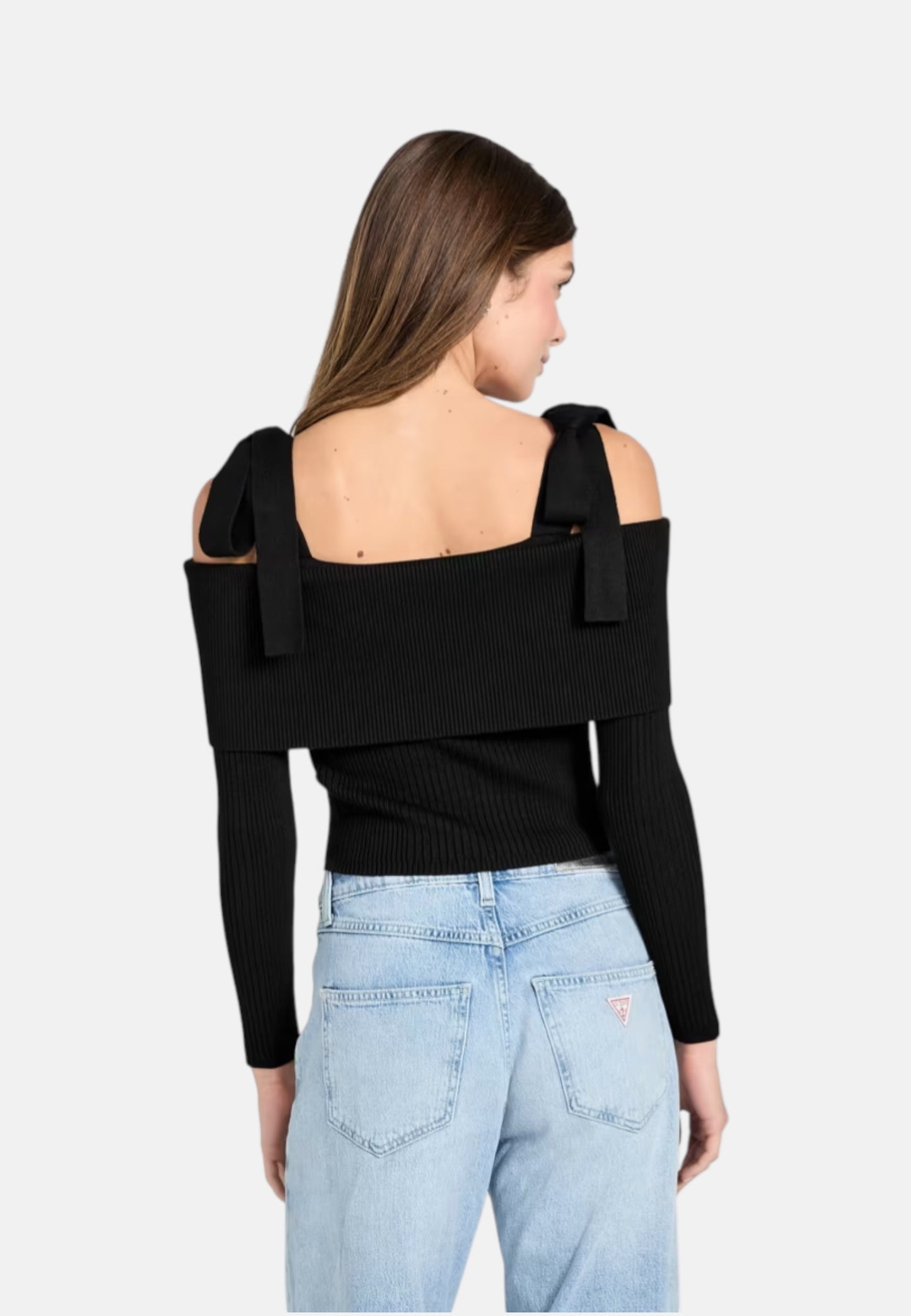 Maglia  Donna Guess  Off Shoulder Rib Terra W6RR13Z2YJ2