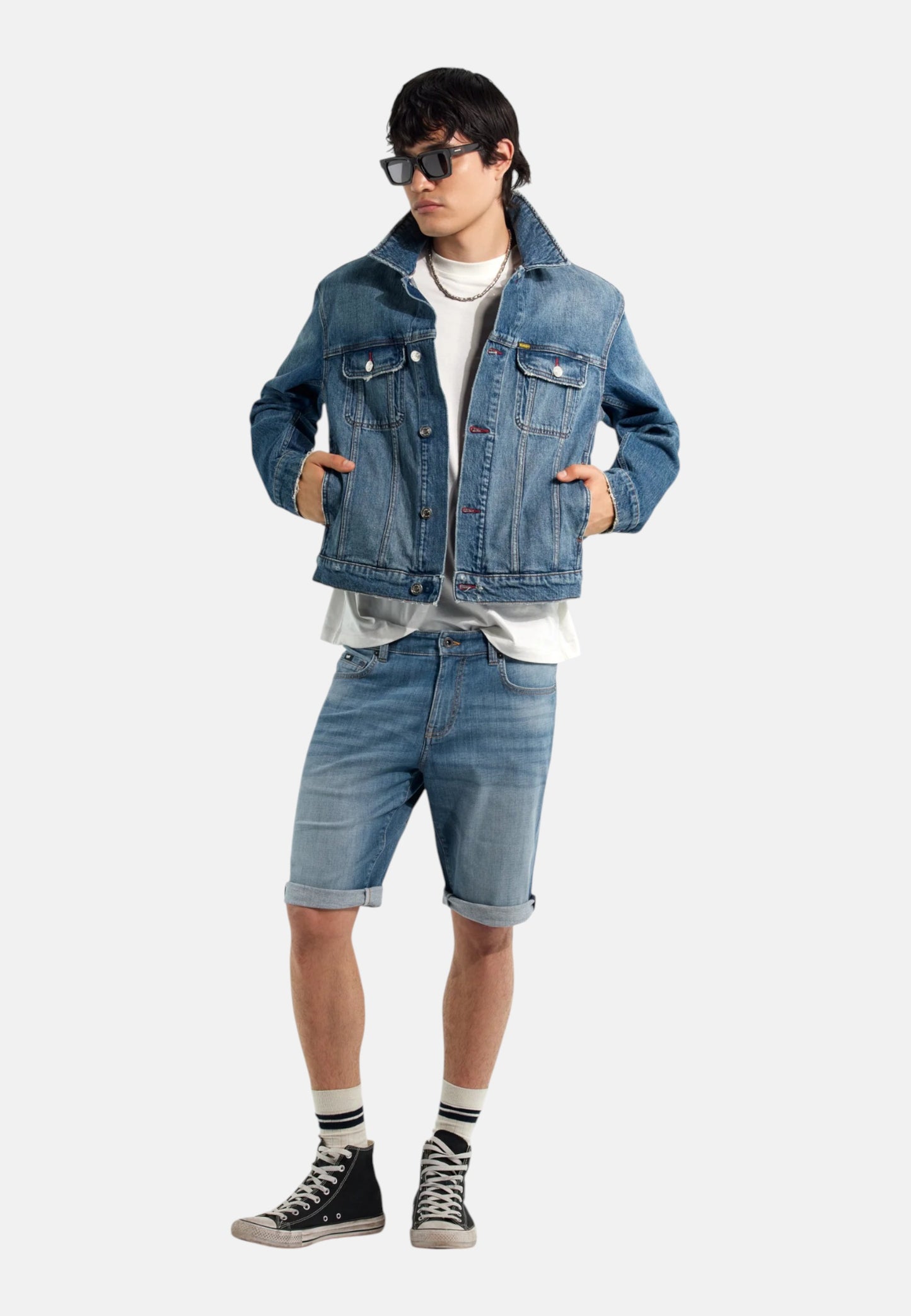 Pantaloncini Jeans Uomo Gas Basic Medium Albert Short Rev 370271021999