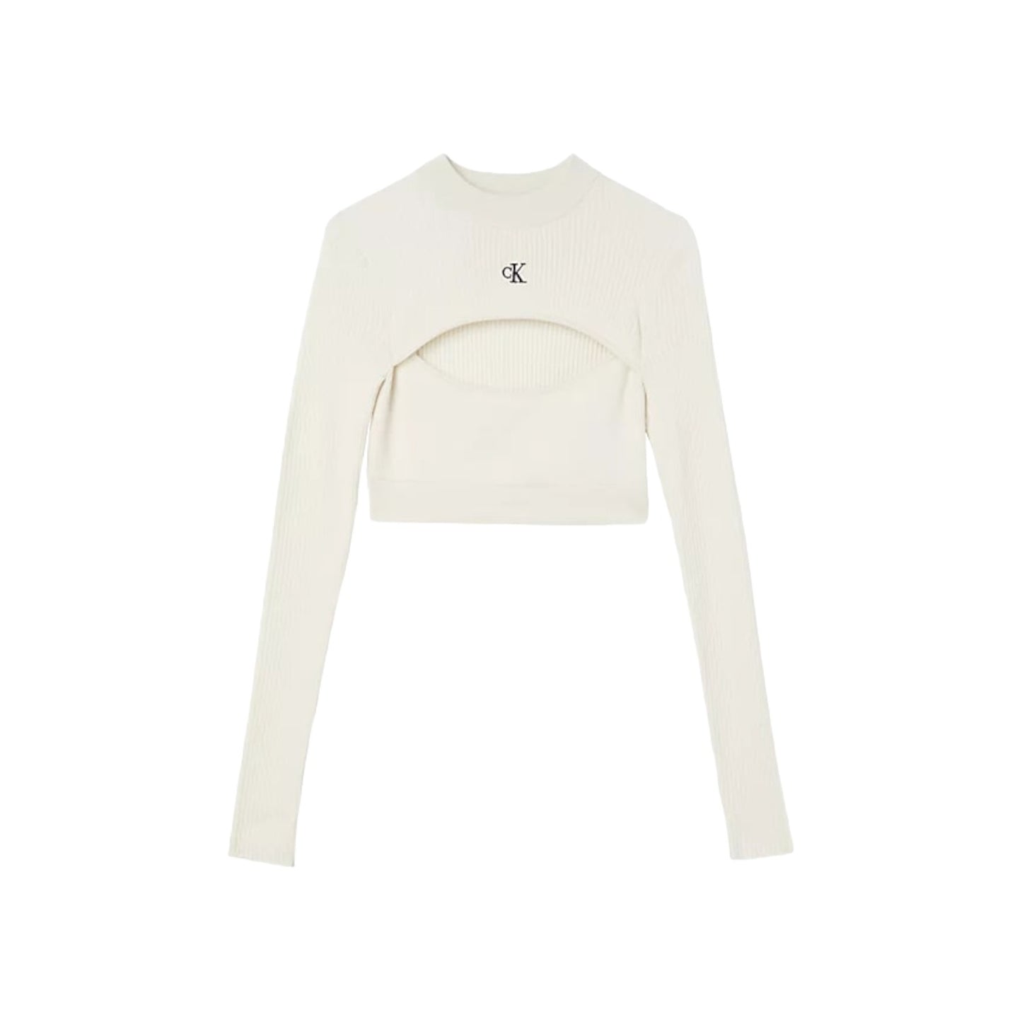 Maglione A Girocollo Donna Calvin klein Jeans Crop Cut Out Neckline J20J220446
