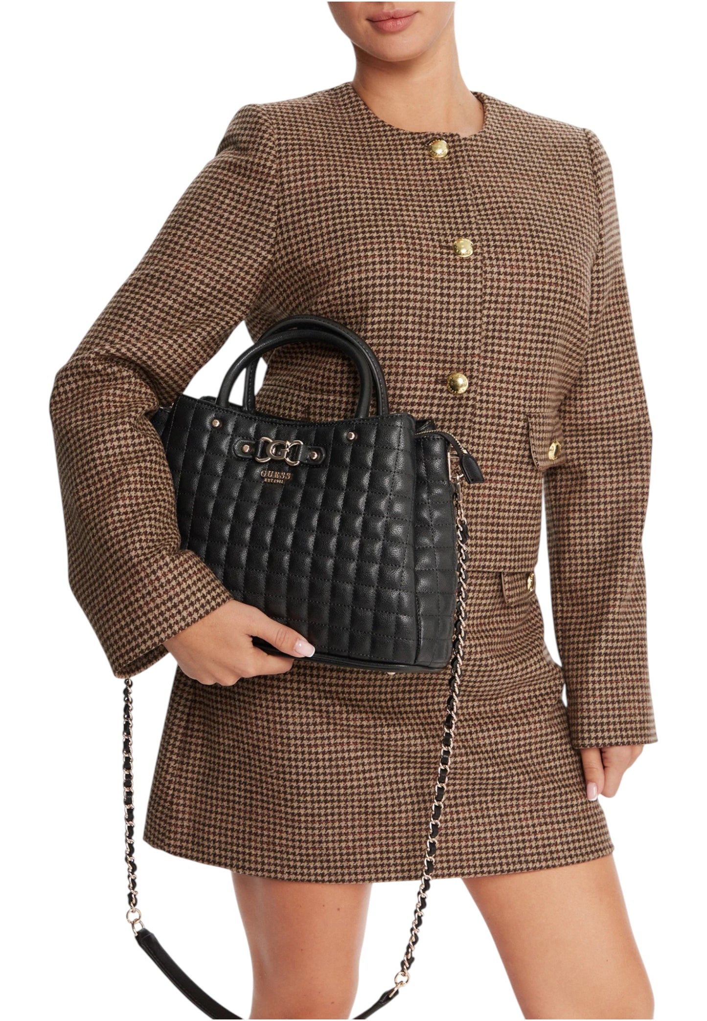 Borsa A Spalla Donna Guess Girlfriend Satchel Nadira HWQG8424060