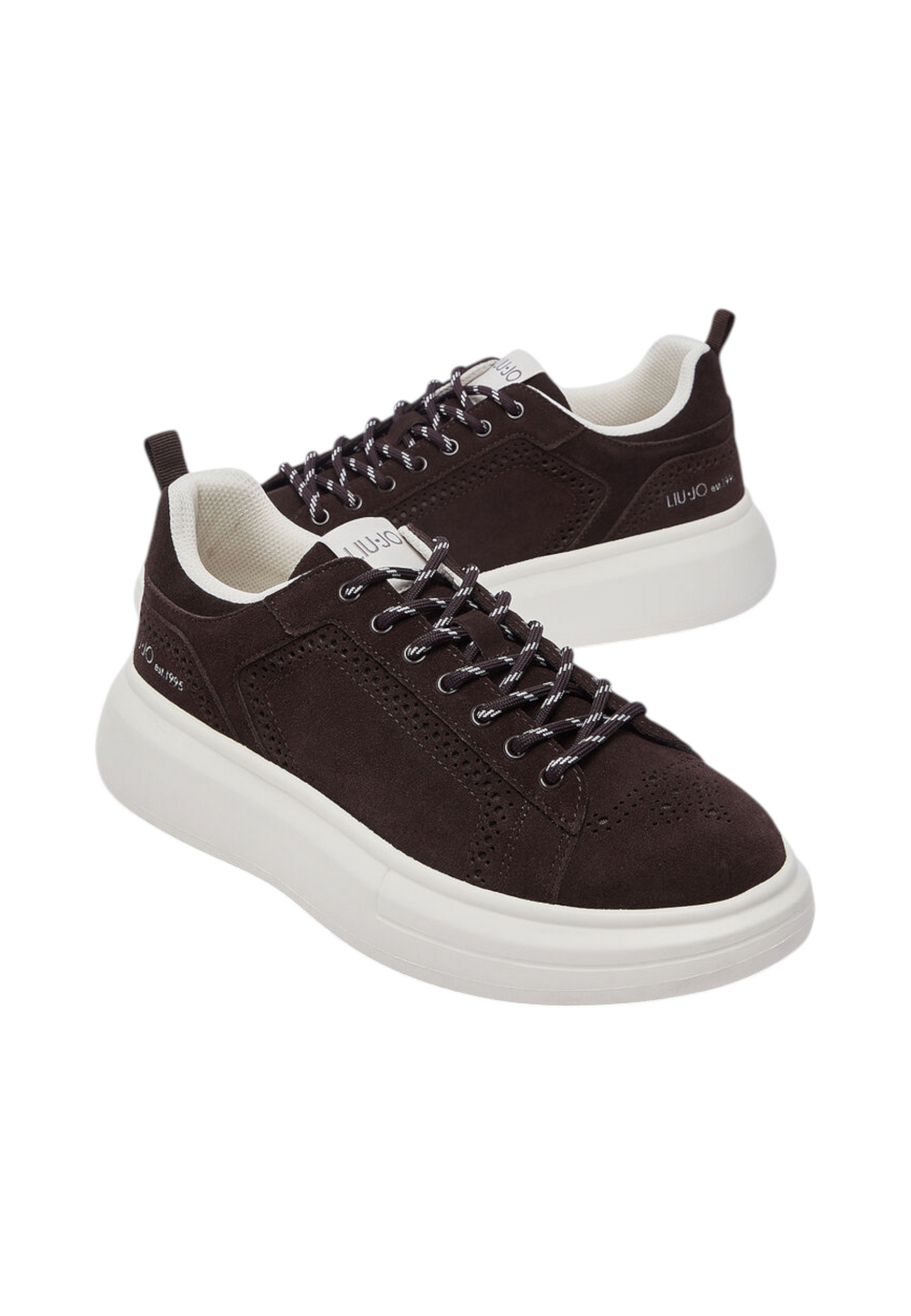 Sneakers Basse Uomo Liu Jo In Pelle Scamosciata Con Platform E Logo Laterale Big 05B 7G6013PX002