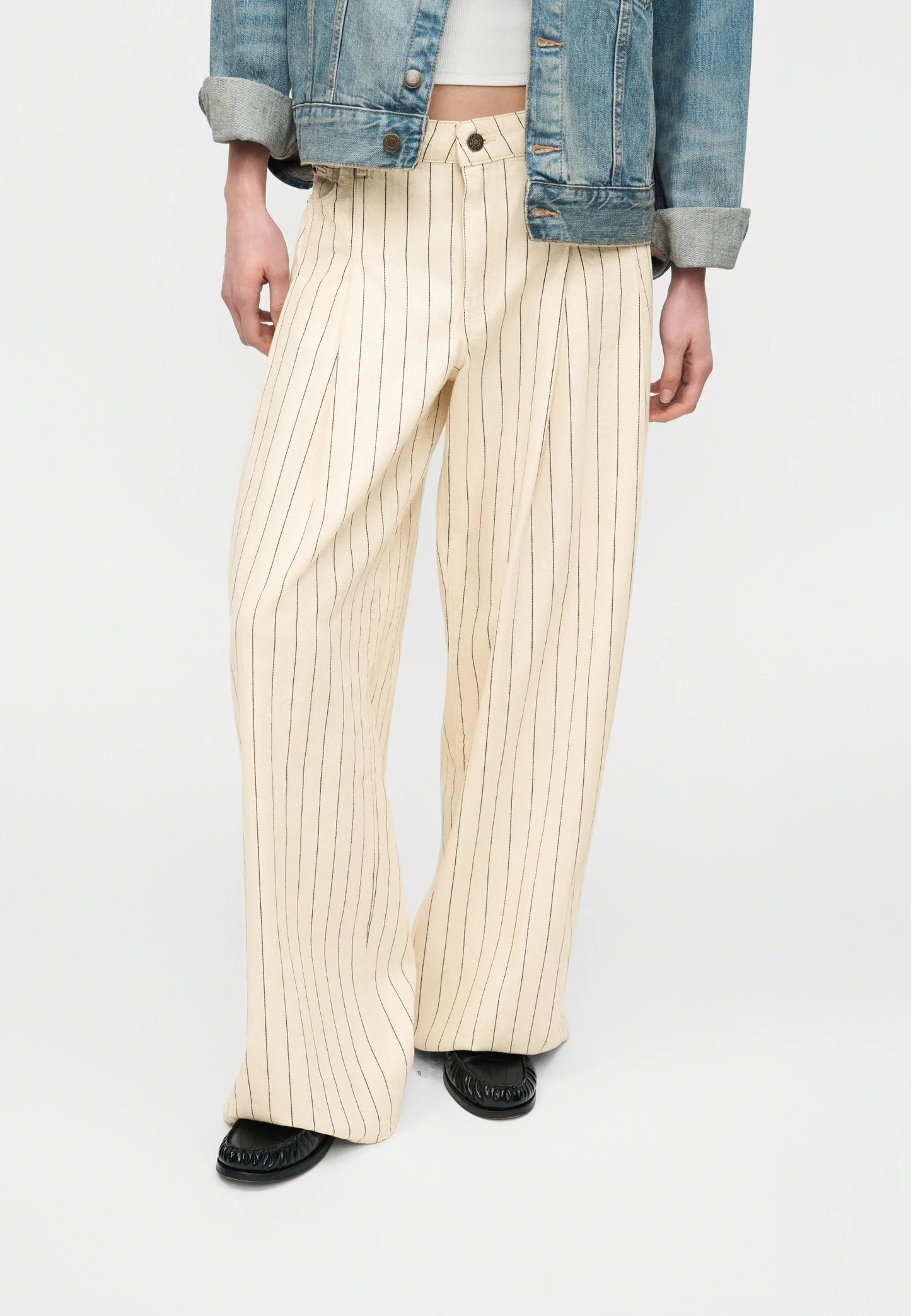 Pantaloni Wide Leg Donna Guess Extra Gj G12 Pleated W6GA2UD7961
