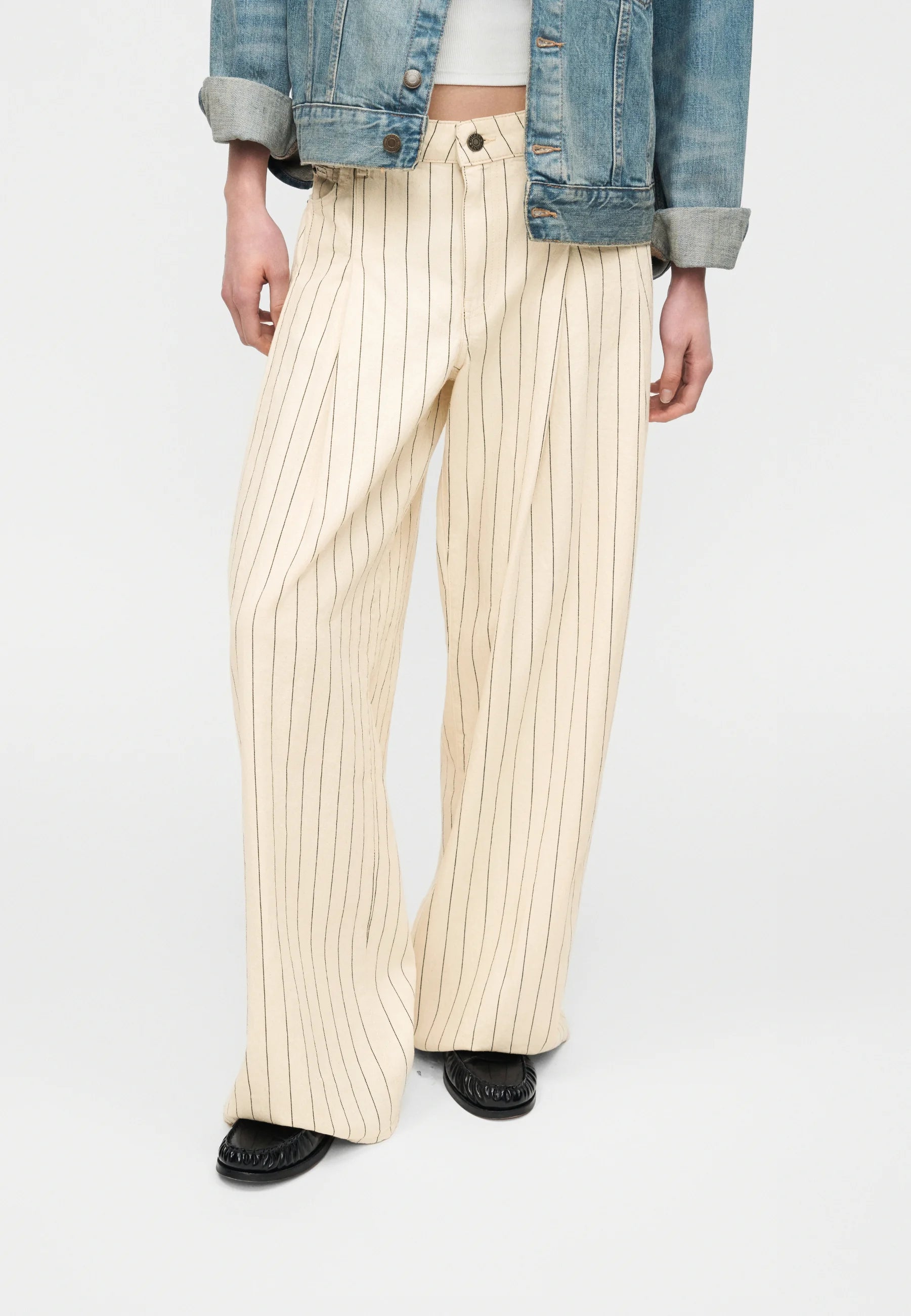 Pantaloni Wide Leg Donna Guess Extra Gj G12 Pleated W6GA2UD7961