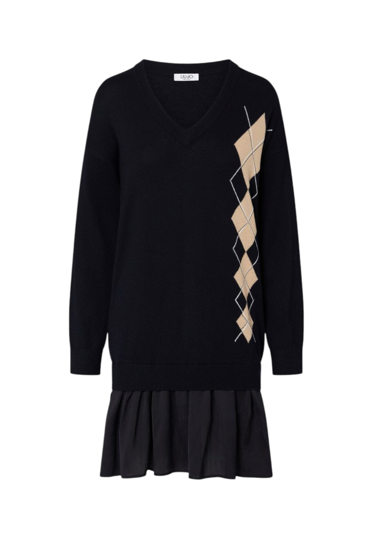 Vestito Corto Donna Liu Jo In Maglia Con Intarsio  WF6232MA16R