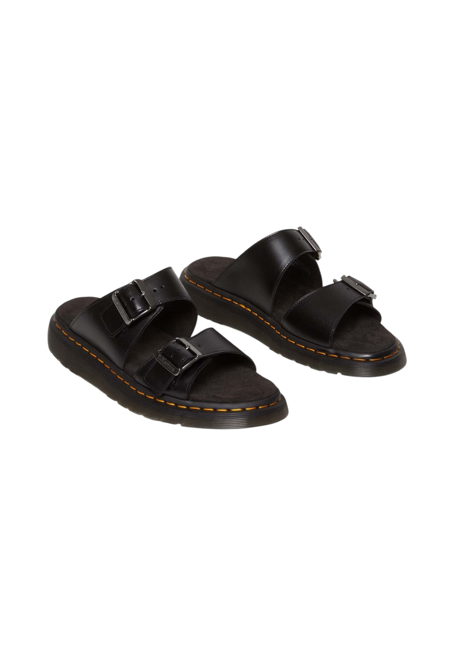 Ciabatte  Uomo Dr. Martens A Doppia Fascia Josef Black Analine 31570