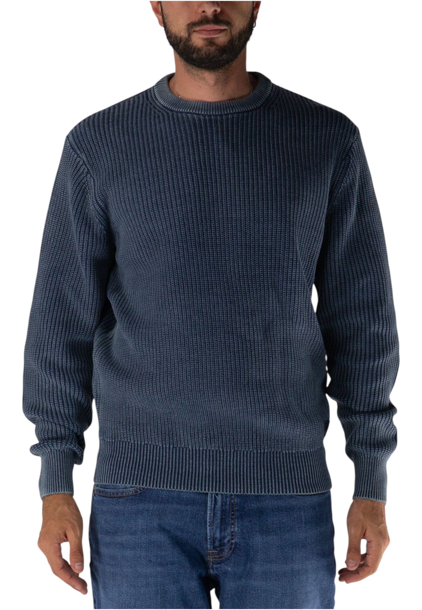 Maglia A Girocollo Uomo Guess A Coste Washed Herbie M5YR05Z3OD0