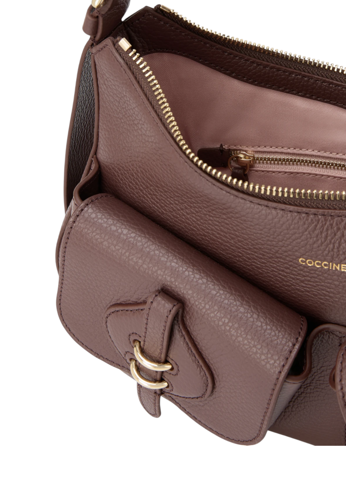 Borsa A Spalla Donna Coccinelle Pelle con grana, Con tasca Mavery Pocket E1VGK120101