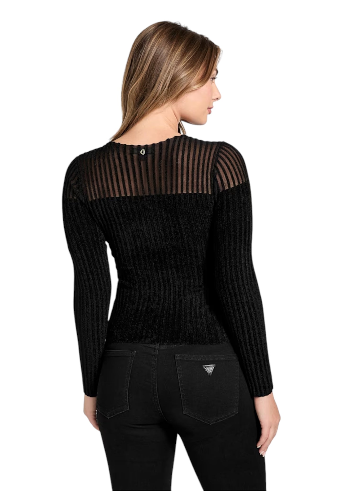 Maglione A Girocollo Donna Guess  Rowena Rib Chenille W5BR62Z0890