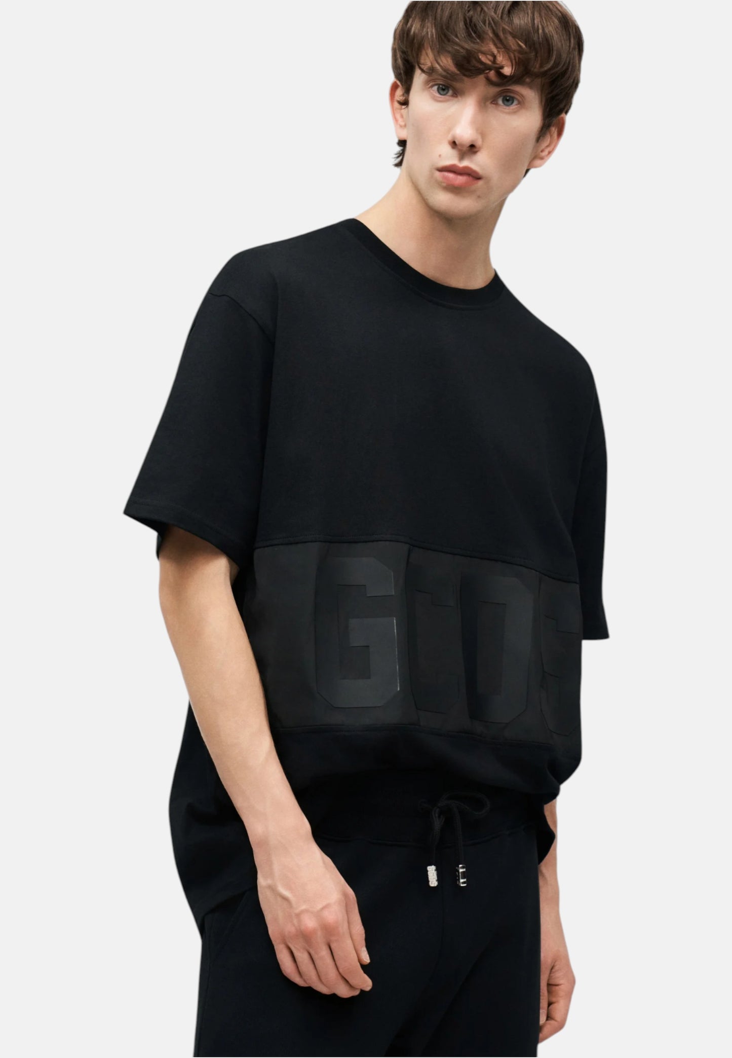 T-Shirt Manica Corta Uomo Gcds Oversize Fit Band Logo Tonal Loose Z0MLQC109J101