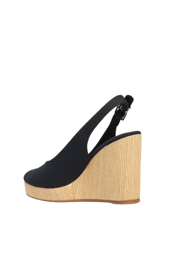 Sandali Con Zeppa Donna Tommy Hilfiger Alta Iconic Elena Sling Back Wedge FW0FW04789