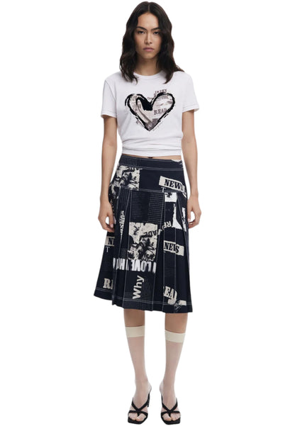 T-Shirt  Donna Desigual  Ts Letter Core 25WWTK04