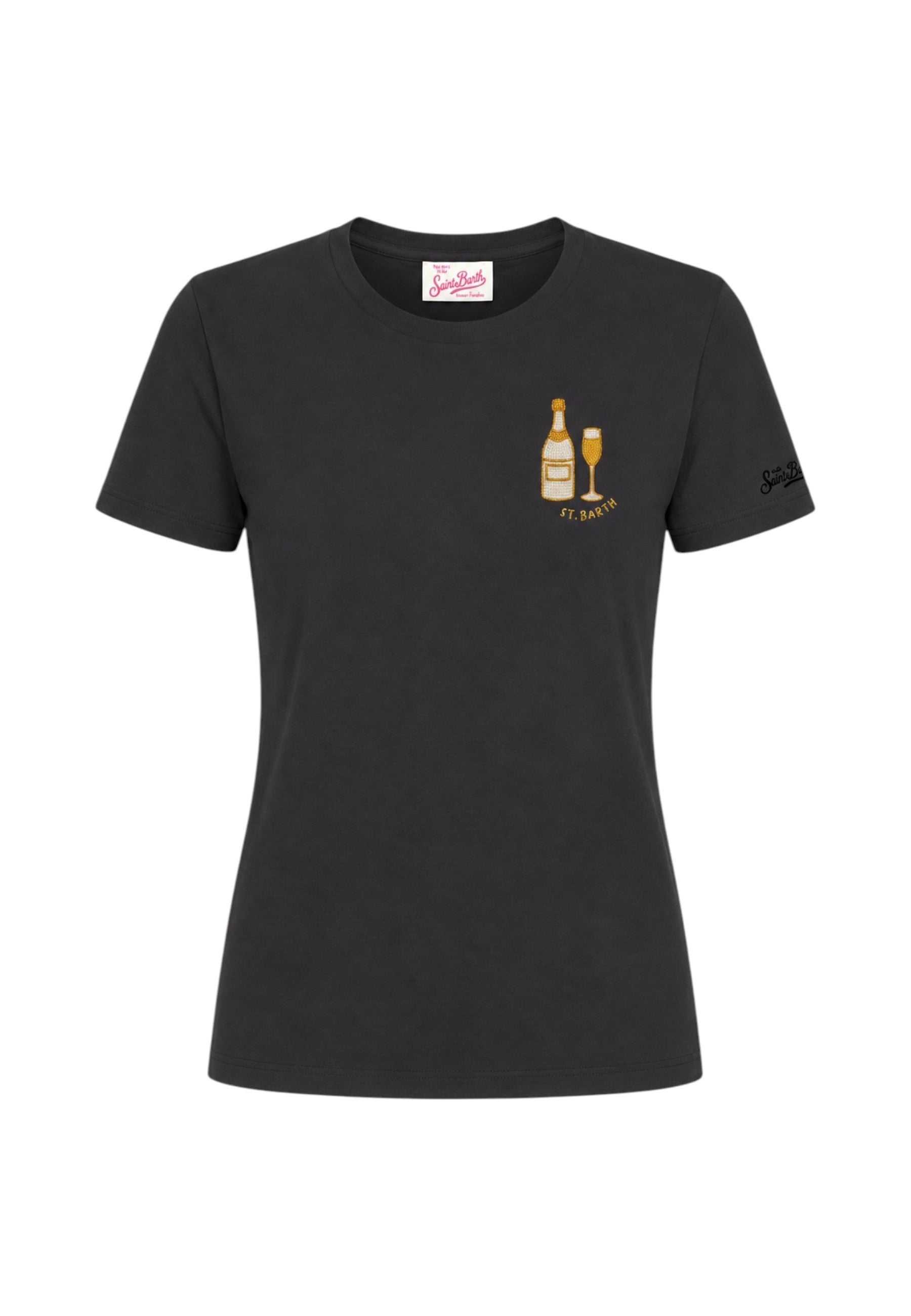 T-Shirt Manica Corta Donna Mc2 Saint Barth Sb Bollicine Beads Emb Emilie EMI0001