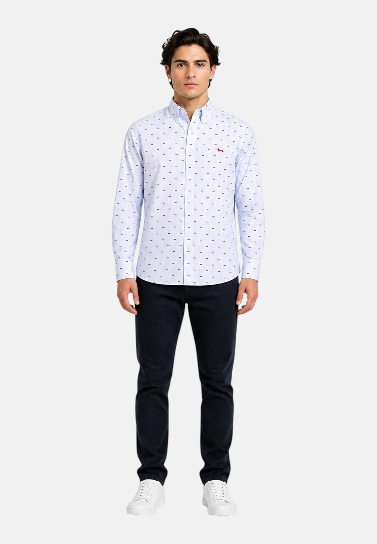 Camicia Manica lunga Uomo Harmont & Blaine Micro Bassotti All Over  CRQ001S13792M