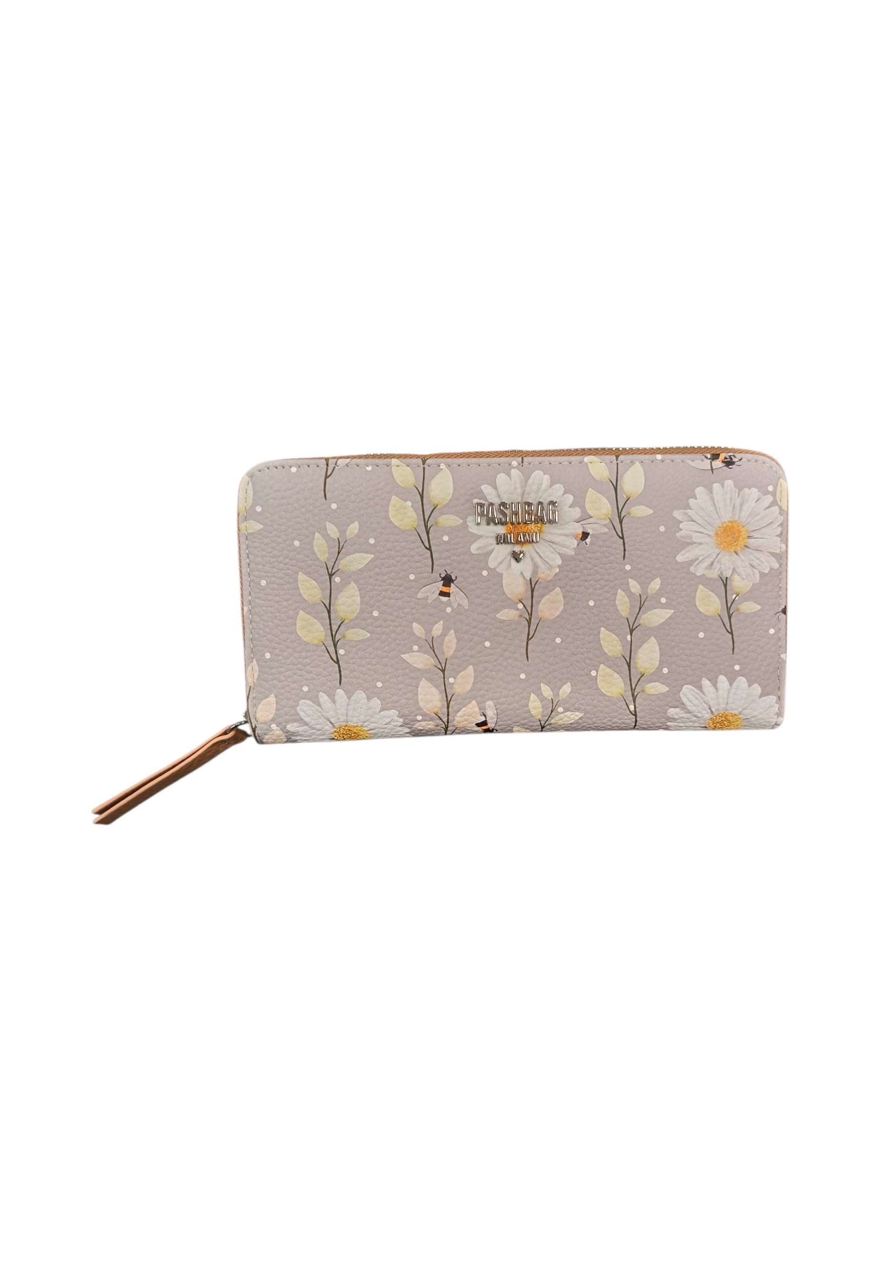 Portafoglio Con Zip Donna Pashbag Stampa Fiori Neverending Brigitte-Neverending