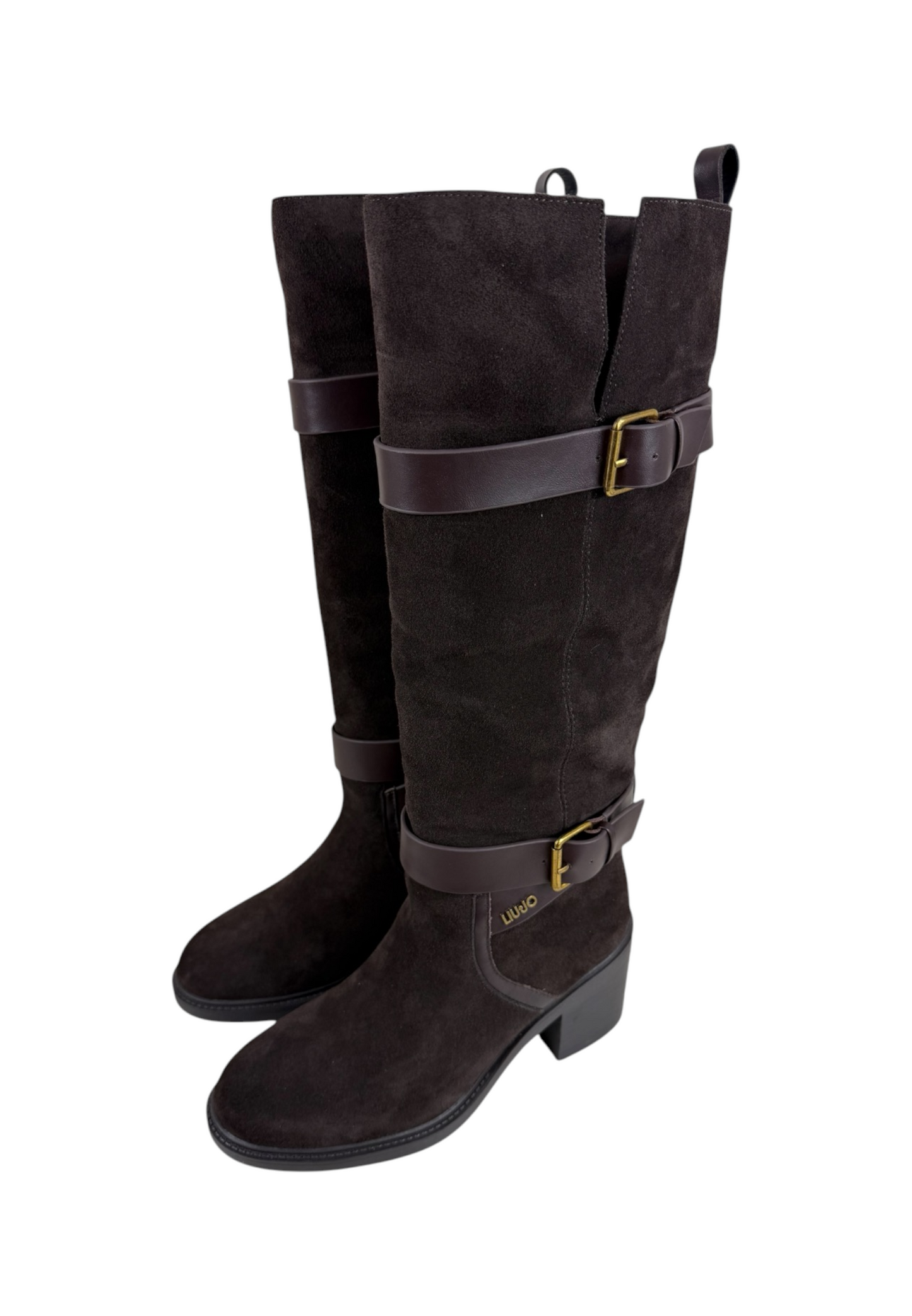Stivali  Donna Liu Jo In Pelle Scamosciata Con Tacco A Blocco E Doppio Cinturino Colby 02 SF6053PX310