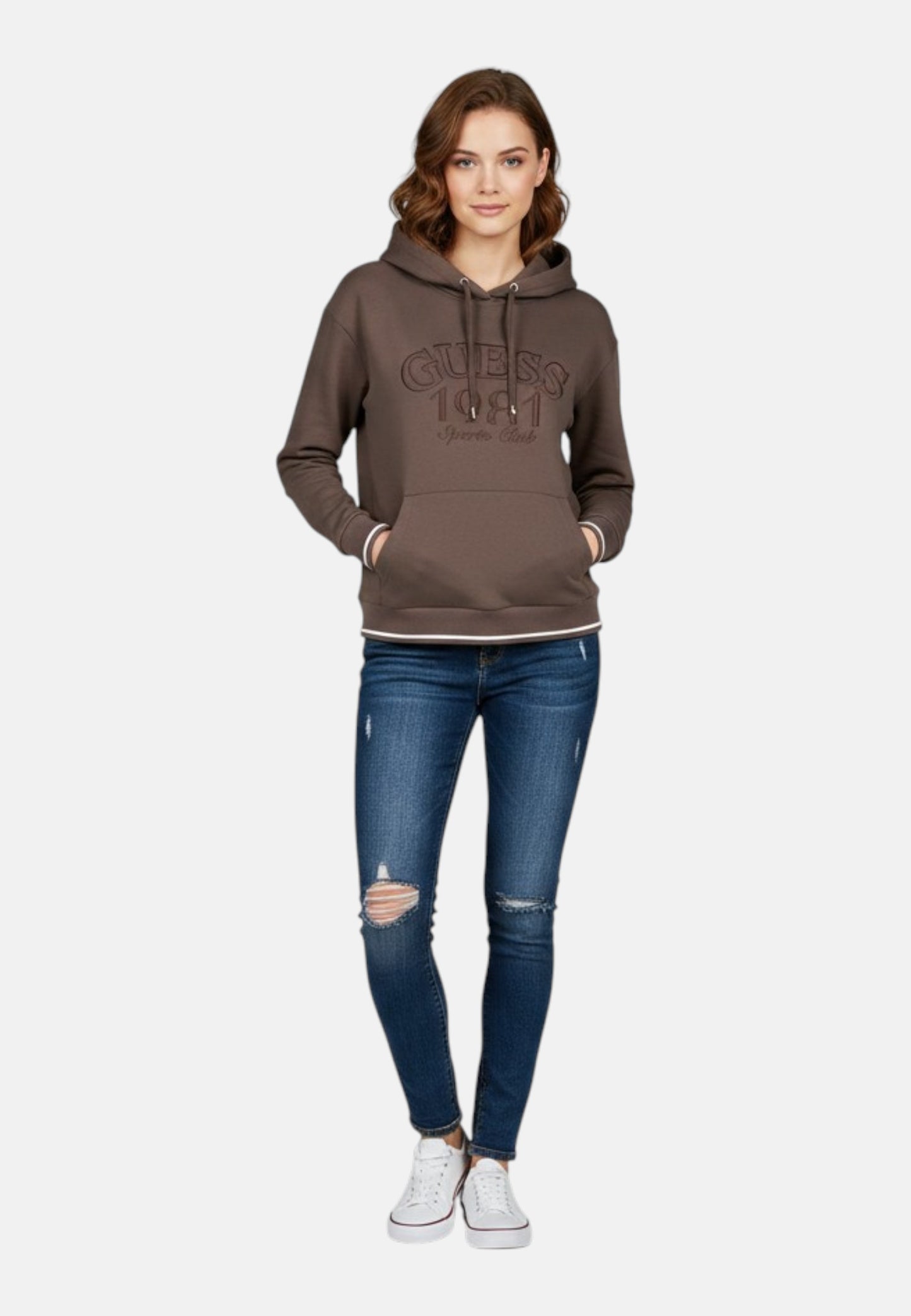 Felpa Con Cappuccio Donna Guess  Hoshi V6YQ08K4288