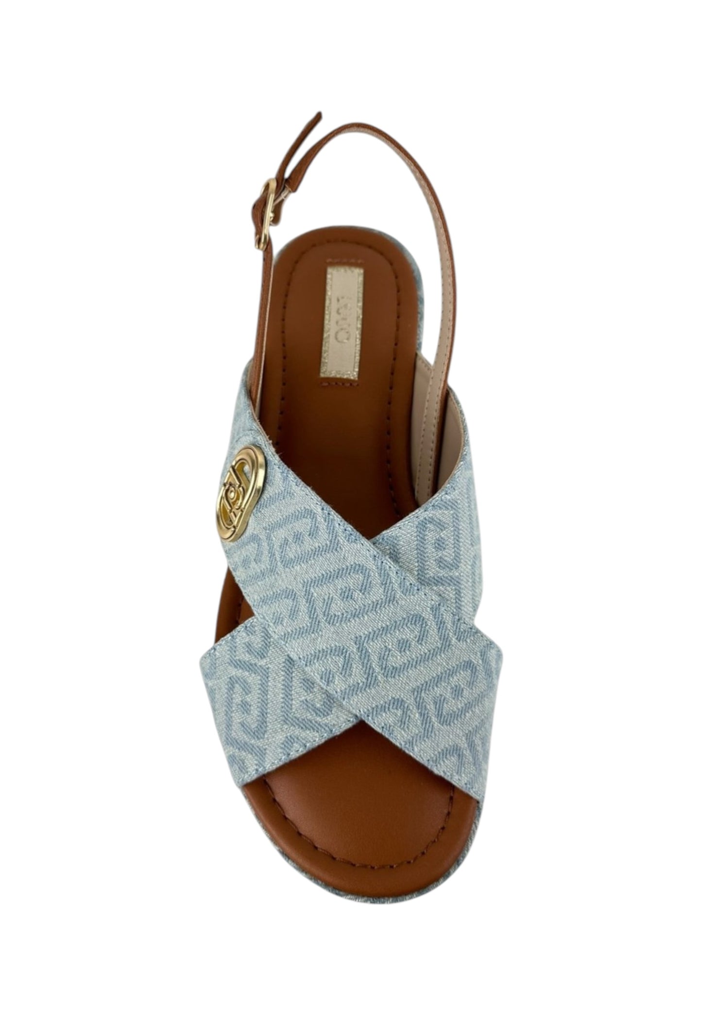 Sandali Platform Donna Liu Jo In Denim Monogram Flo 03 SA6141TX523